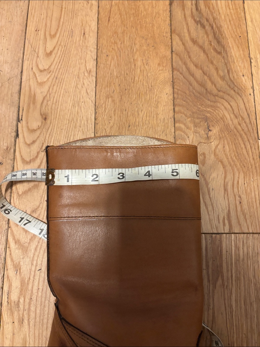 Frye 70s Vintage Tan Leather Mid-Calf Western Boots - Picture 11 of 12